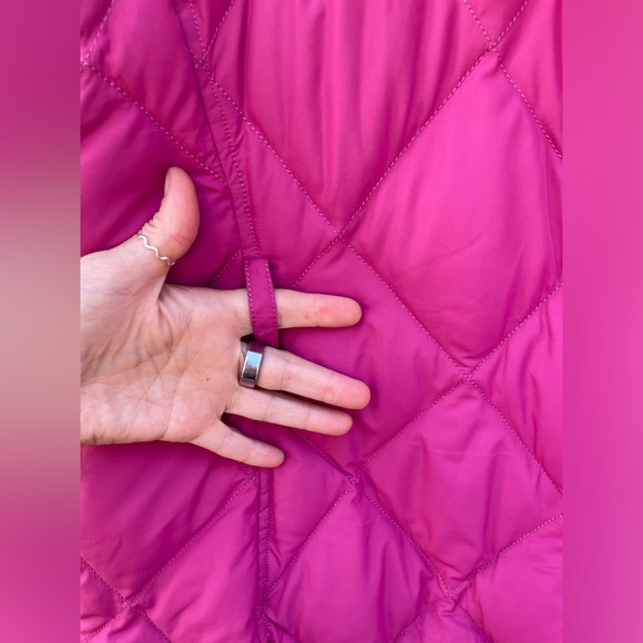 Petite Lands' End Faux-Fur Hood Down Winter Coat Size L/P 14-16 - Picture 13 of 16